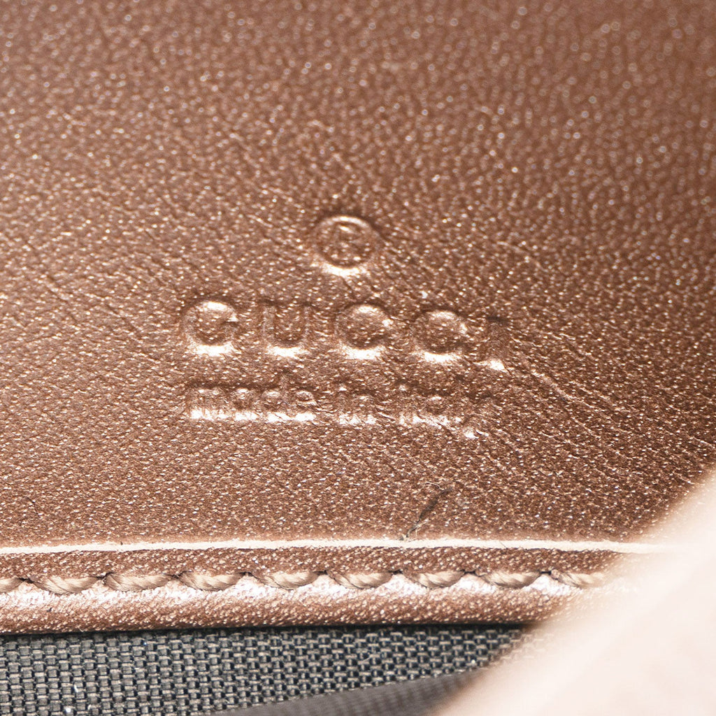 Gucci Metallic Microguccissima Leather Mayfair Continental Wallet