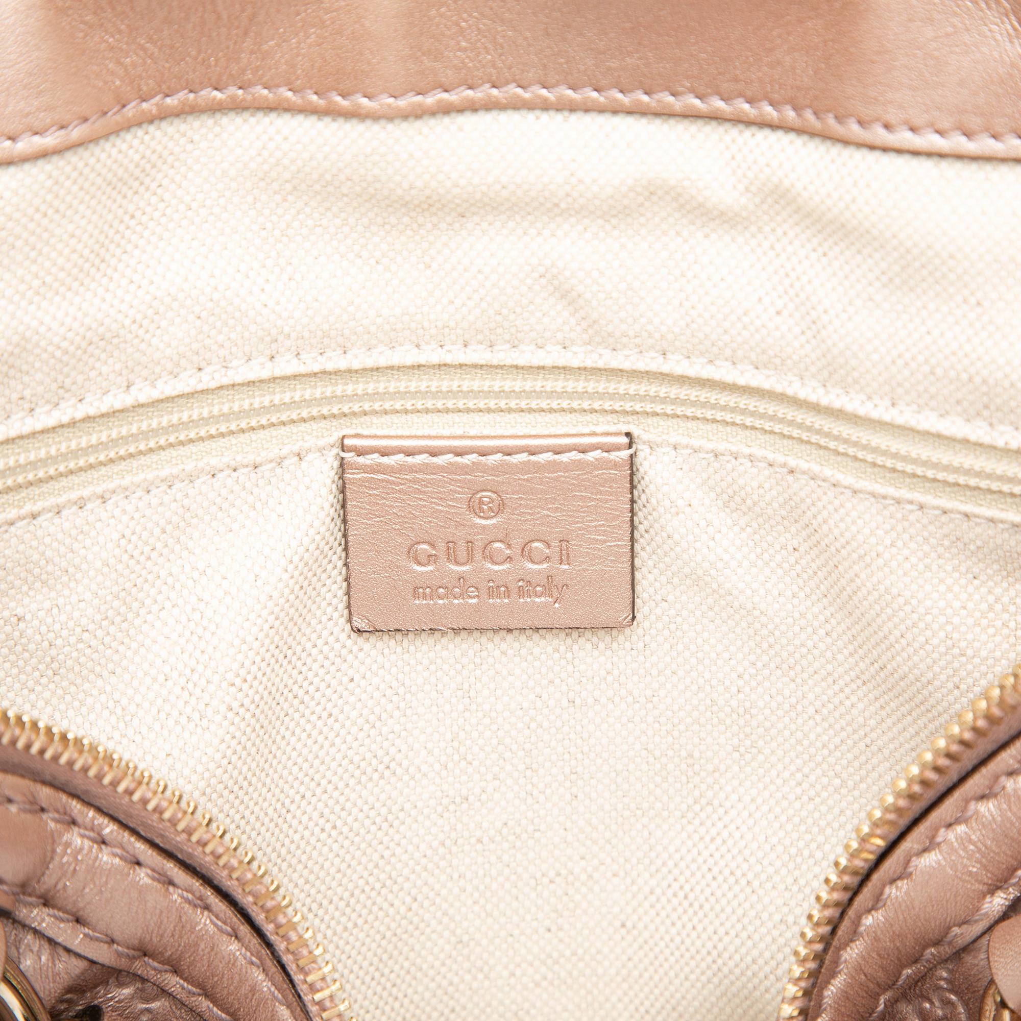 Gucci Metallic Microguccissima Sukey Satchel