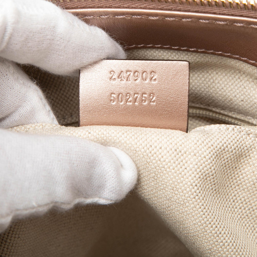 Gucci Metallic Microguccissima Sukey Satchel