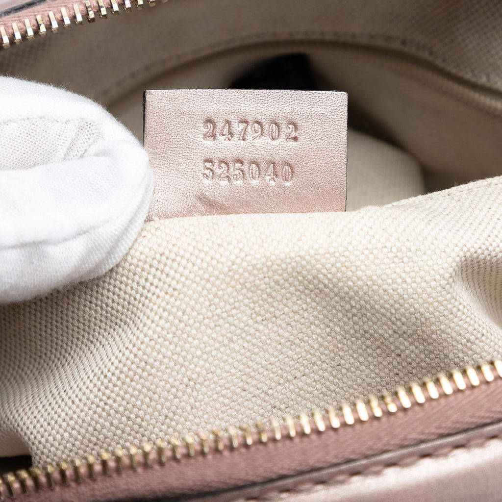 Gucci Metallic Microguccissima Sukey Satchel