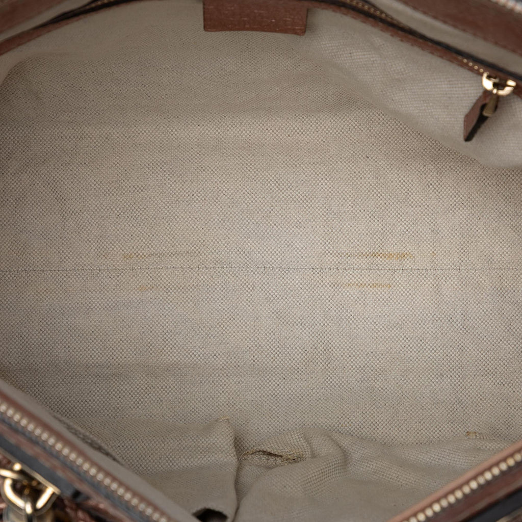 Gucci Metallic Pebbled Calfskin Bella Satchel