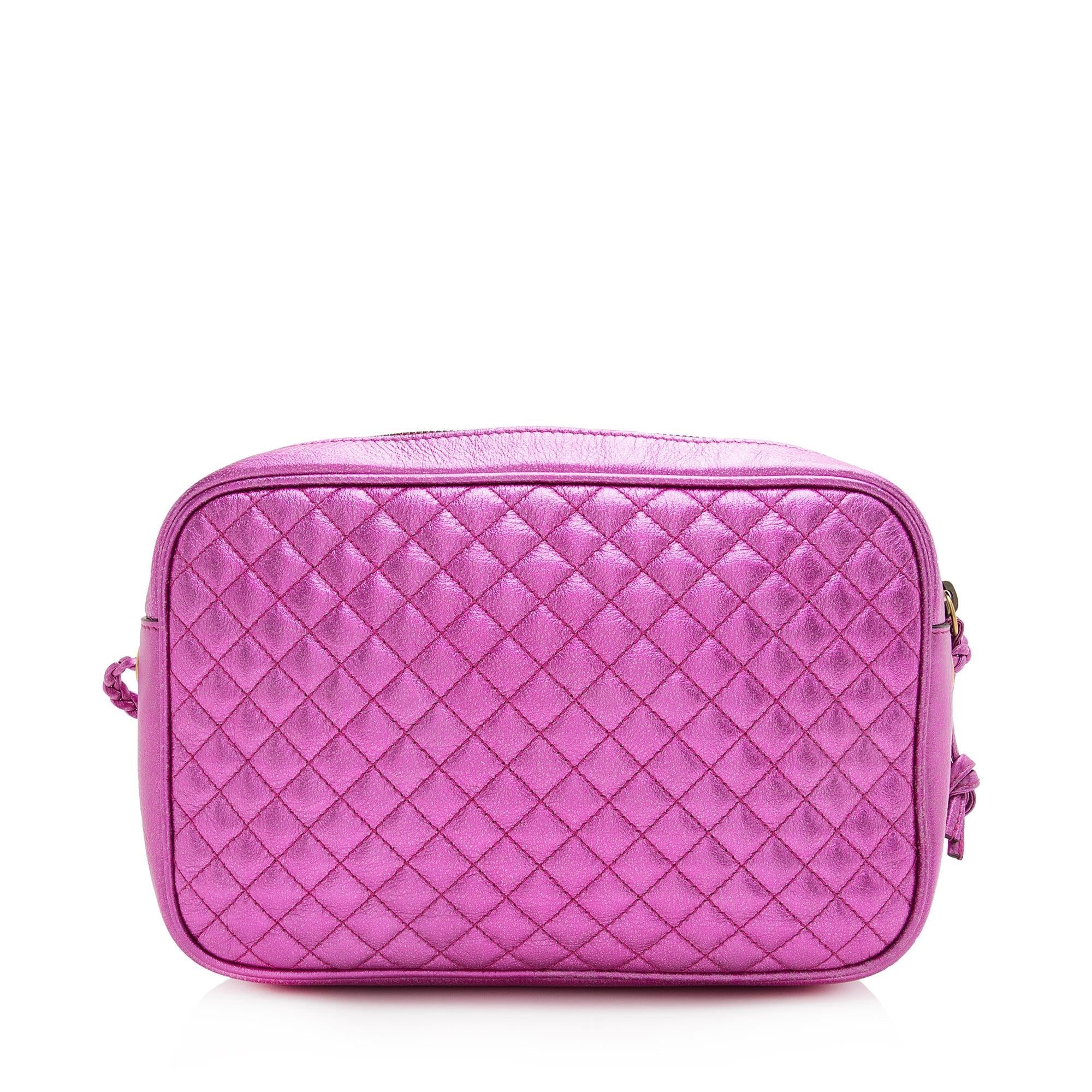 Gucci Metallic Quilted Leather Trapuntata Small Shoulder Bag