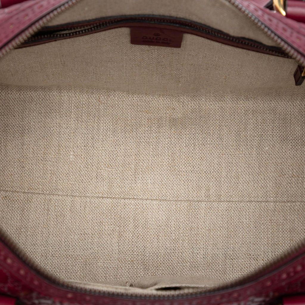 Gucci Microguccissima Brogue Duilio Boston Bag