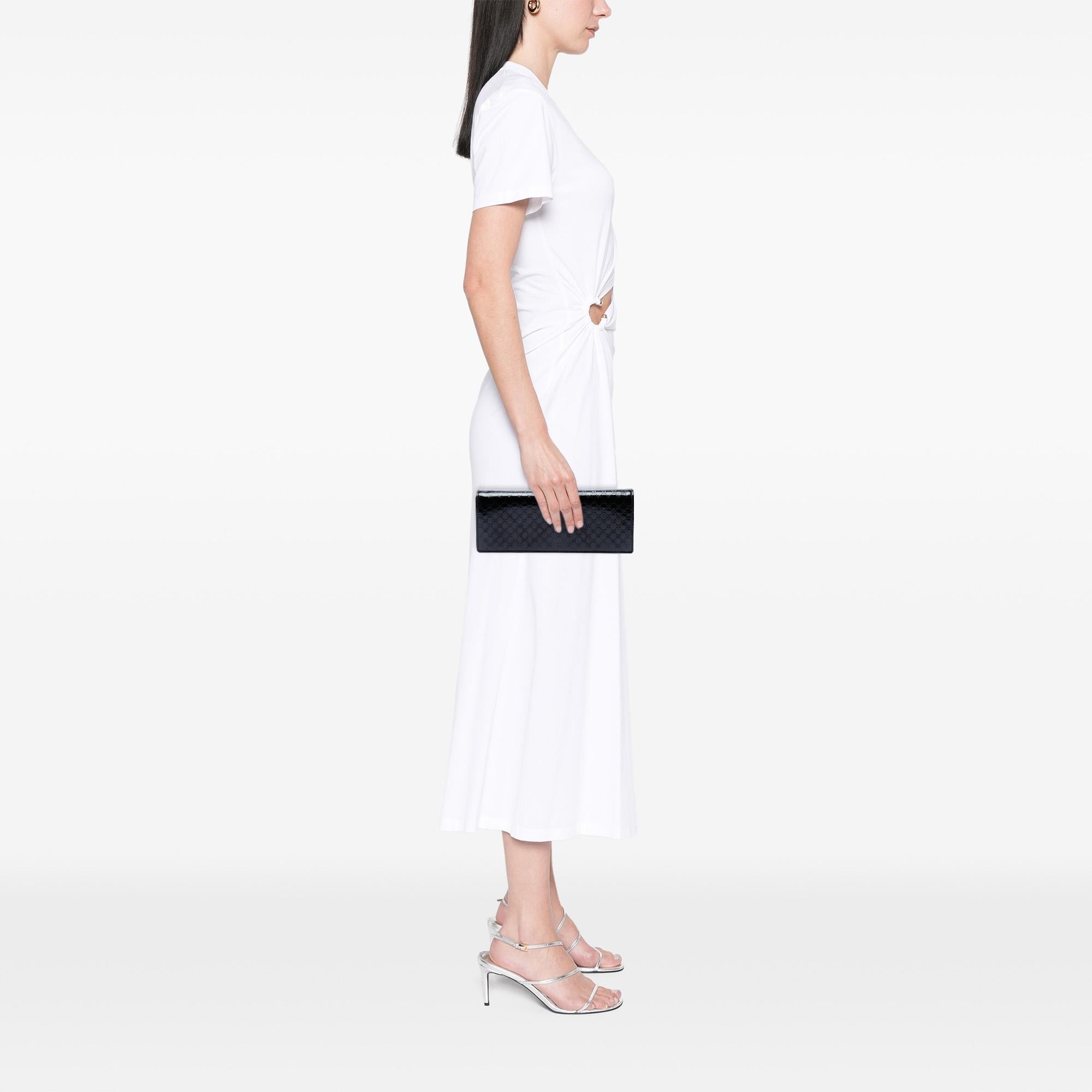 Gucci Microguccissima Patent Broadway Clutch