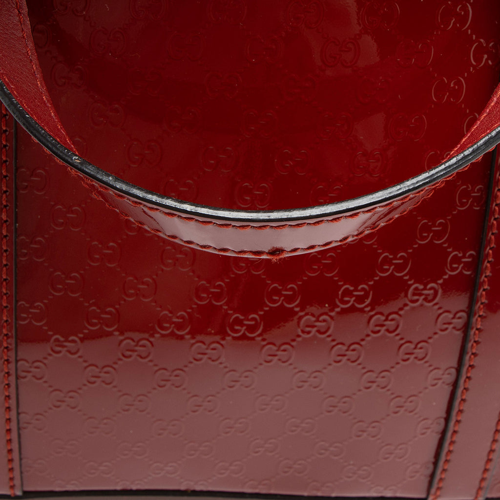 Gucci Microguccissima Patent Leather Nice Small Satchel