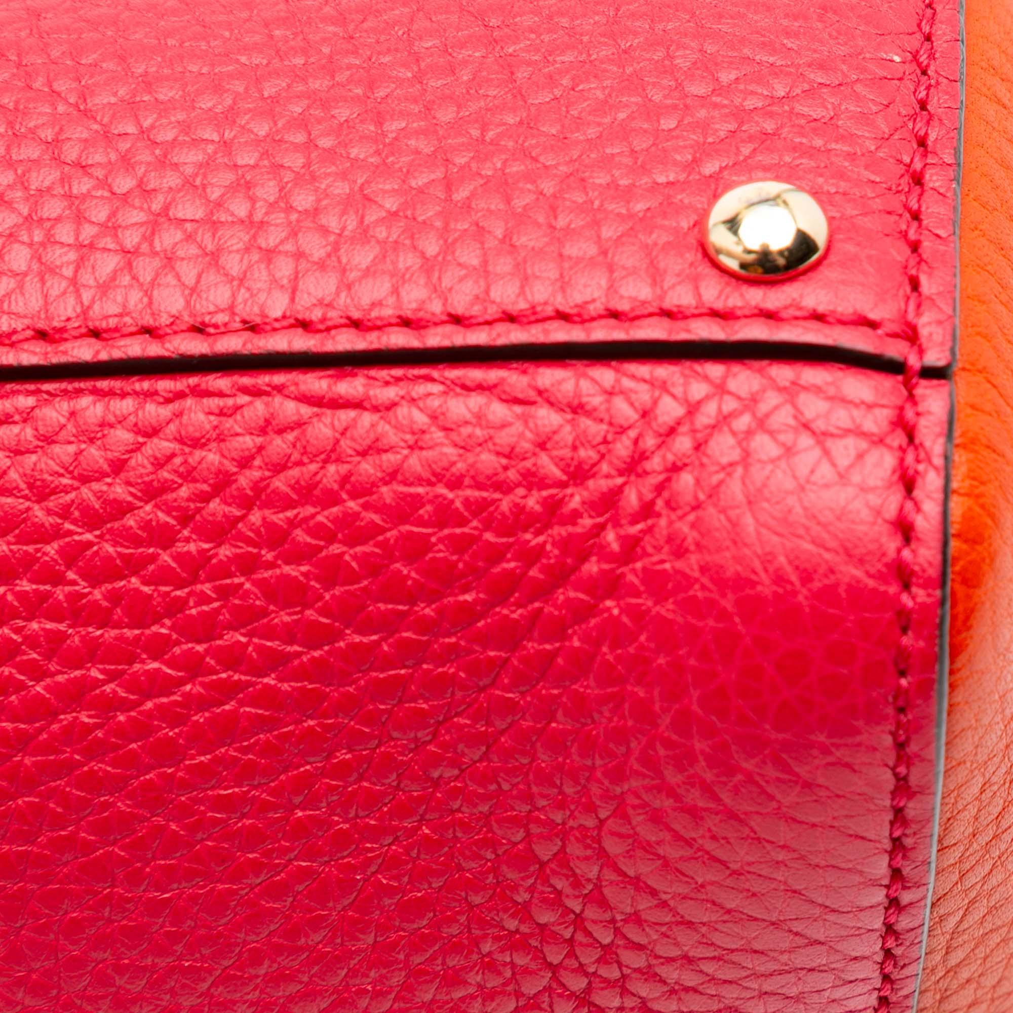 Gucci Mini Bicolor Calfskin Bamboo Shopper Satchel