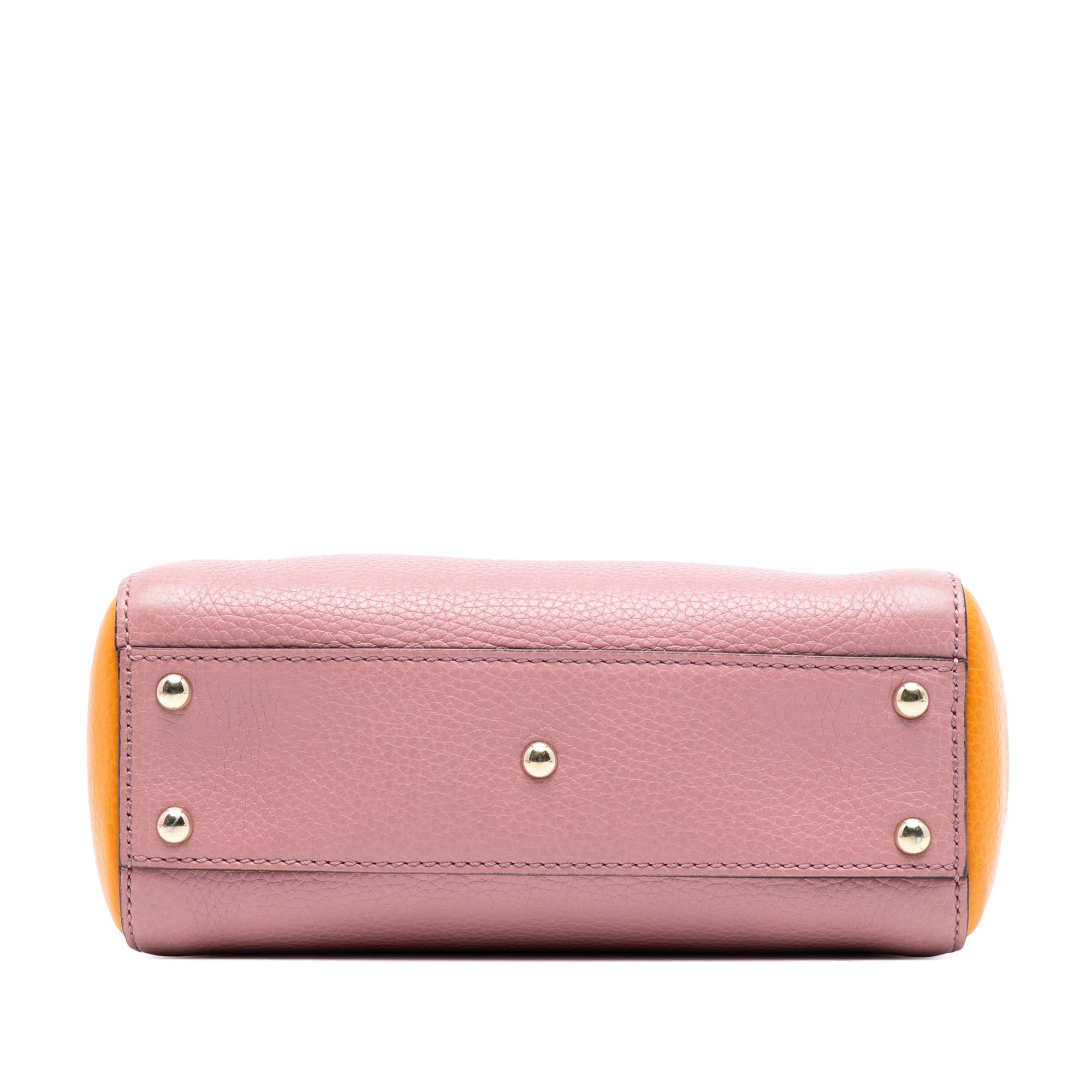 Gucci Mini Bicolor Calfskin Bamboo Shopper Satchel