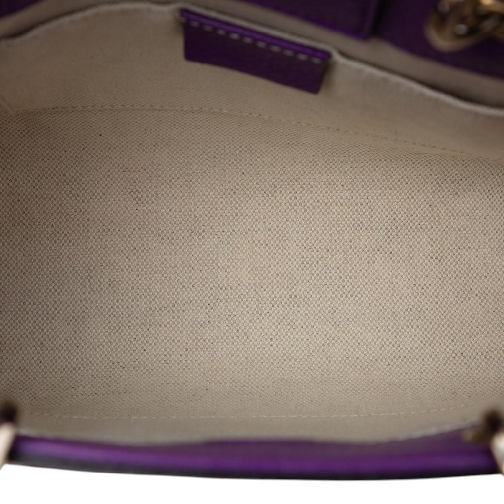 Gucci Mini Bicolor Calfskin Bamboo Shopper Satchel
