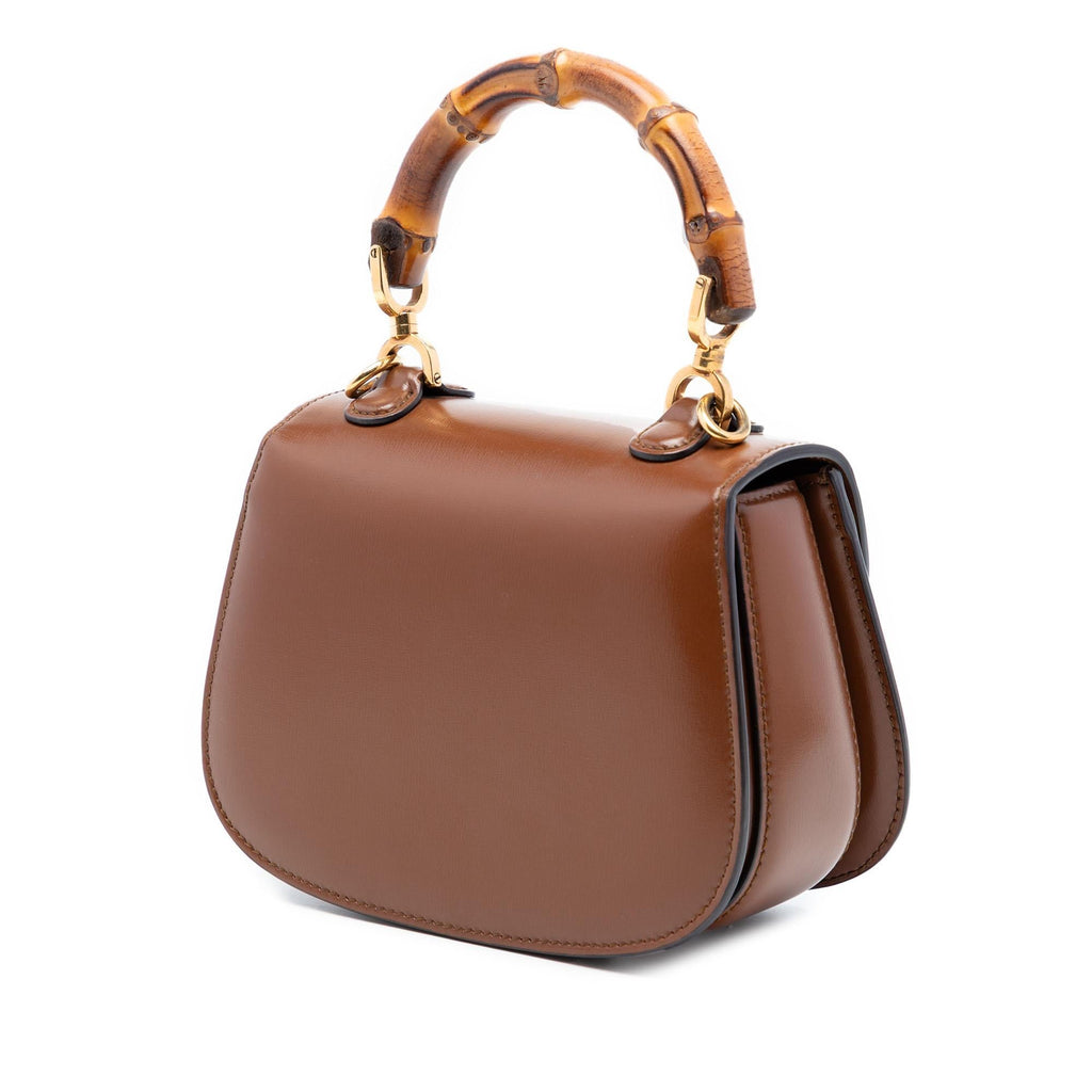 Gucci Mini Calfskin 1947 Bamboo Top Handle Bag