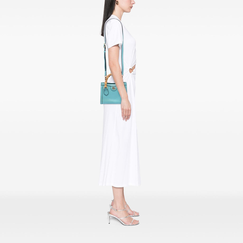 Gucci Mini Calfskin Bamboo Diana Satchel