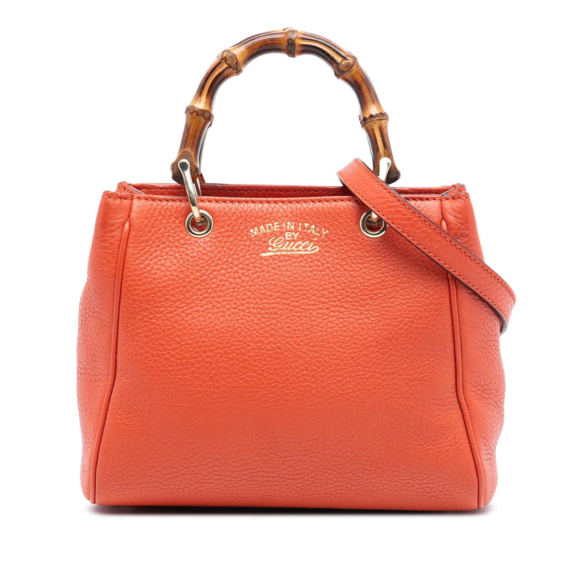 Gucci Mini Calfskin Bamboo Shopper Satchel