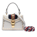 Gucci Mini Calfskin Web Star Print Sylvie Satchel