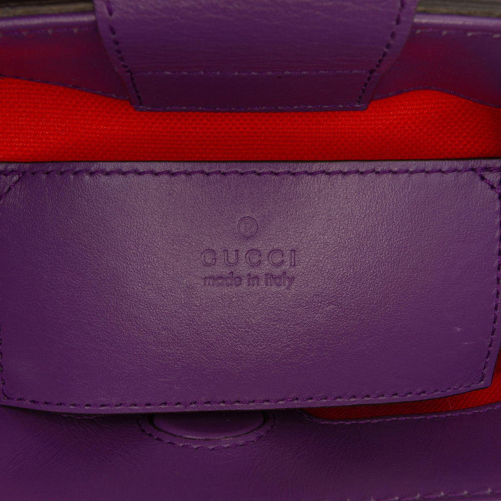 Gucci Mini GG Embossed Perforated Leather Tote