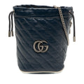 Gucci Mini GG Marmont Matelasse Diagonal Leather Torchon Bucket Bag