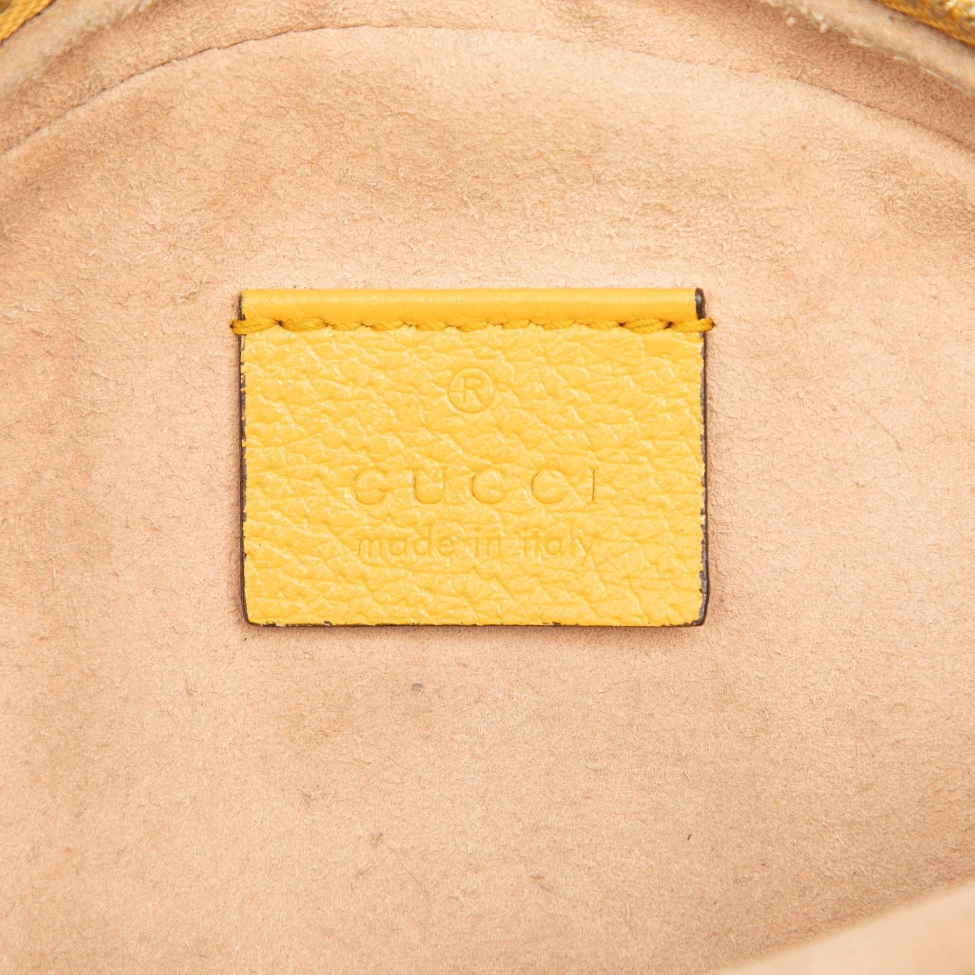 Gucci Mini GG Supreme Flora Ophidia Round Crossbody