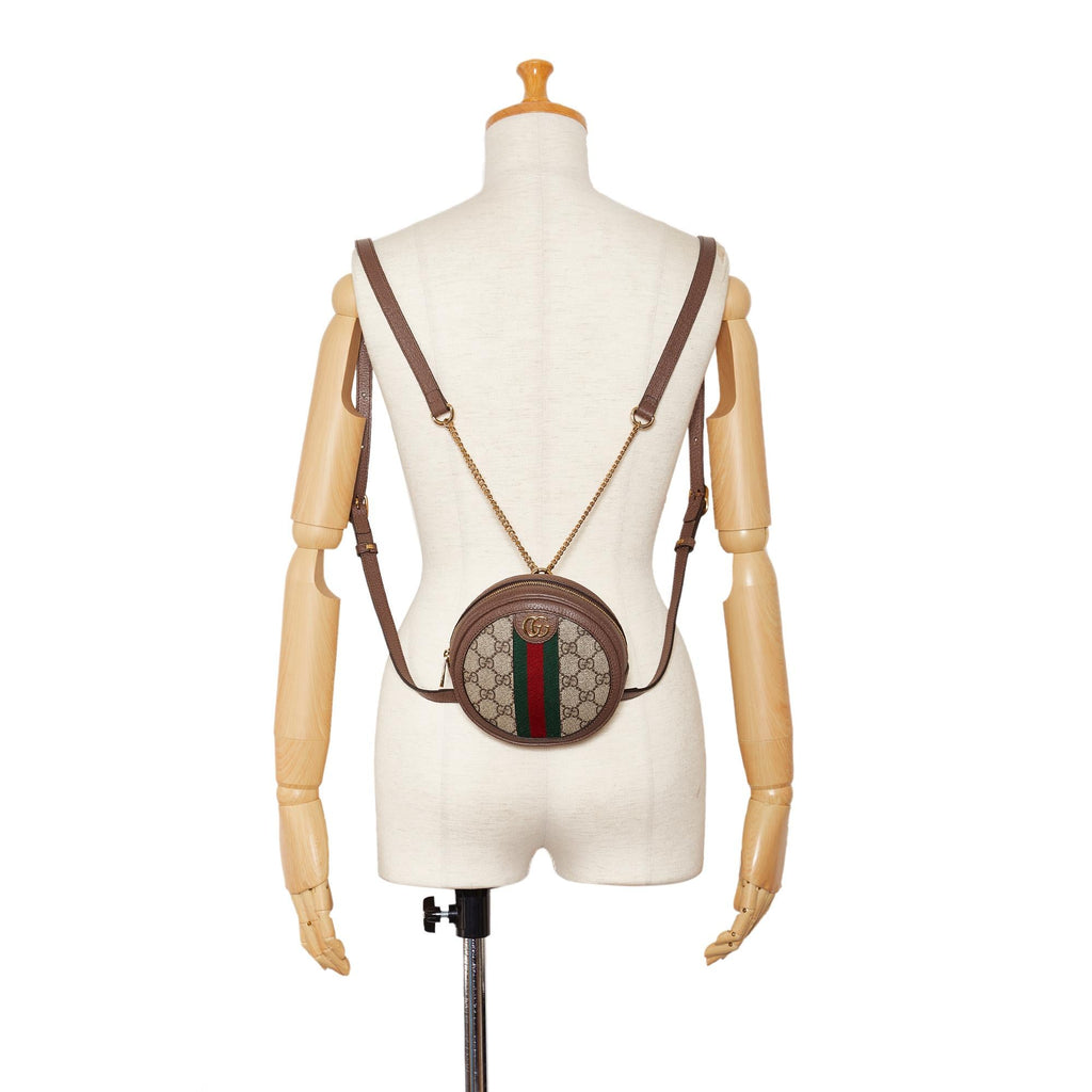 Gucci Mini GG Supreme Round Ophidia Backpack (SHG-3Pil5P)