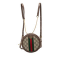 Gucci Mini GG Supreme Web Ophidia Round Backpack