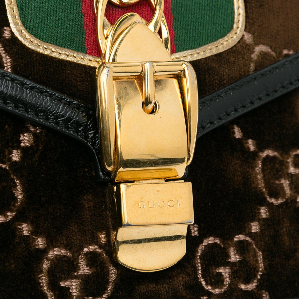 Gucci Mini GG Velvet Sylvie Satchel (SHG-f0os8k)