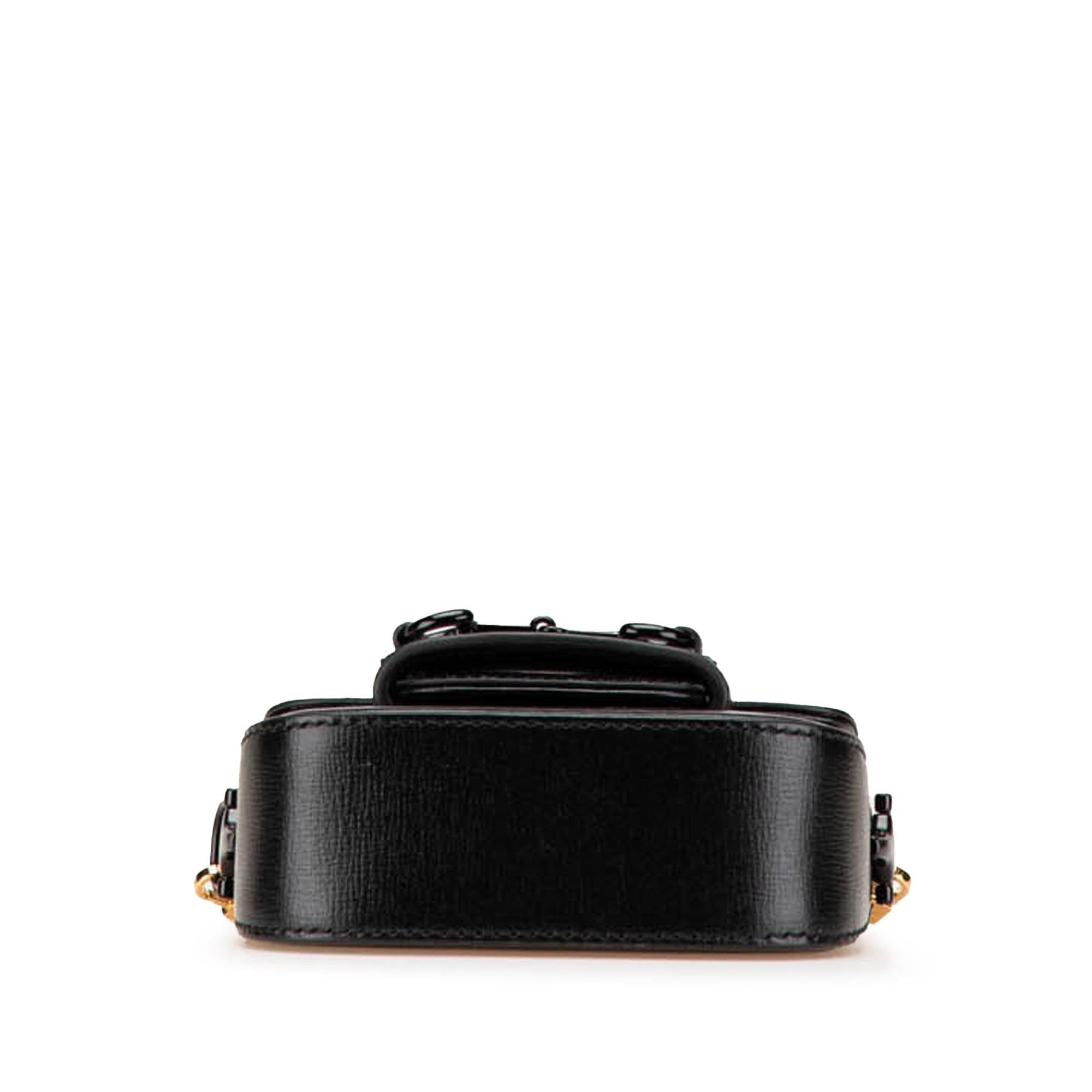 Gucci Mini Leather Horsebit 1955 Web Satchel