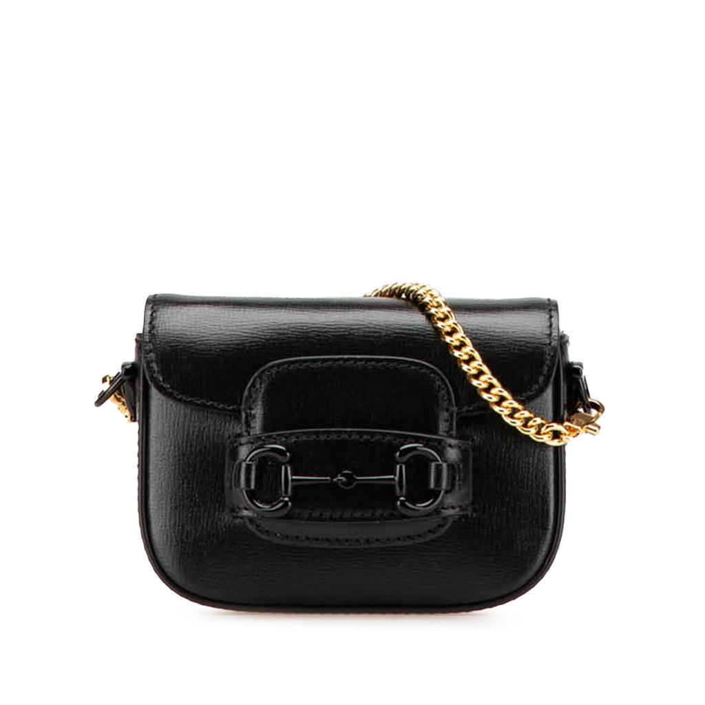 Gucci Mini Leather Horsebit 1955 Web Satchel