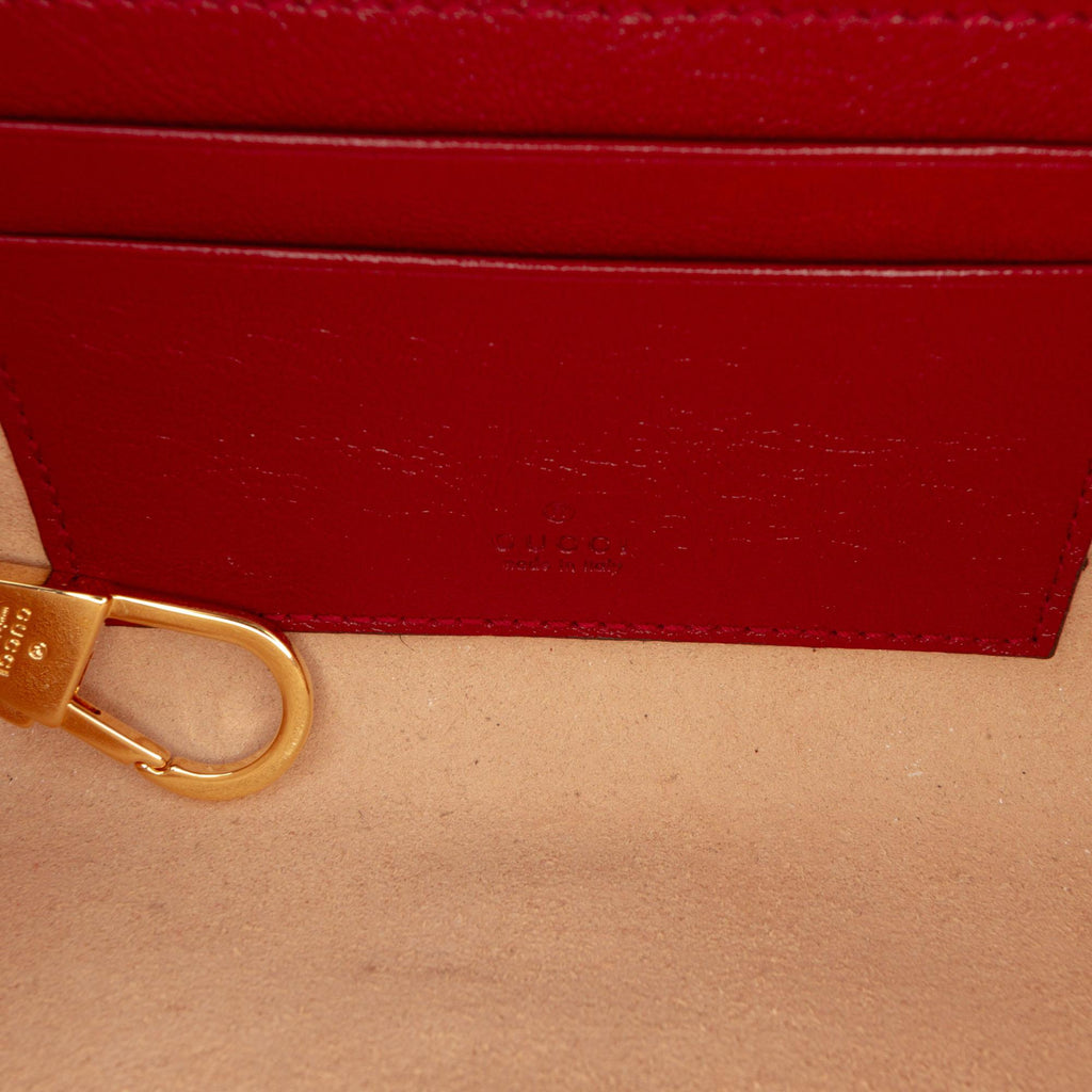 Gucci Mini Leather Rajah Web Chain Crossbody