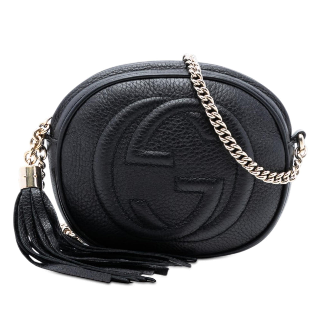 Gucci Mini Pebbled Calfskin Soho Chain Crossbody