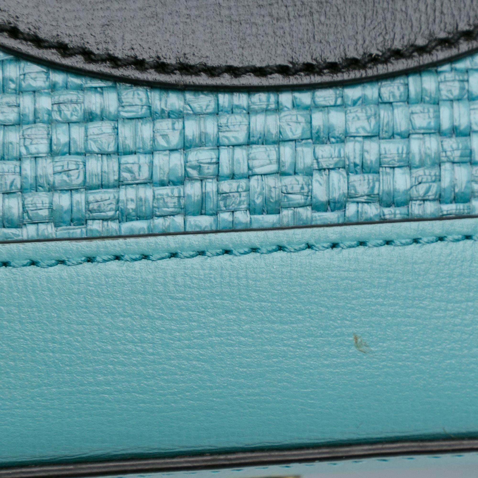 Gucci Mini Raffia Horsebit 1955 Top Handle Bag