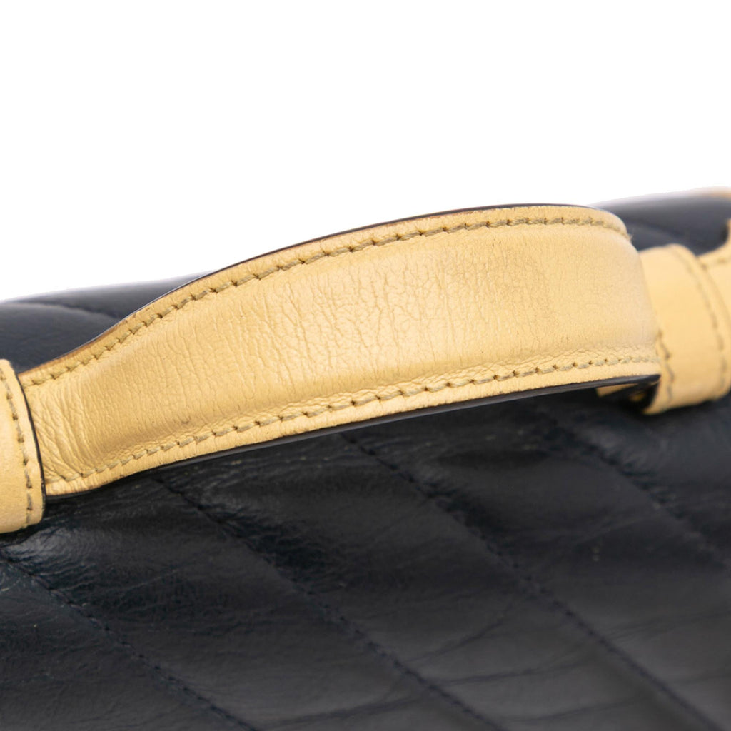 Gucci Mini Tricolor GG Marmont Matelasse Leather Torchon Top Handle Bag