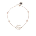 Gucci Mother of Pearl Sterling Silver GG Marmont Bracelet