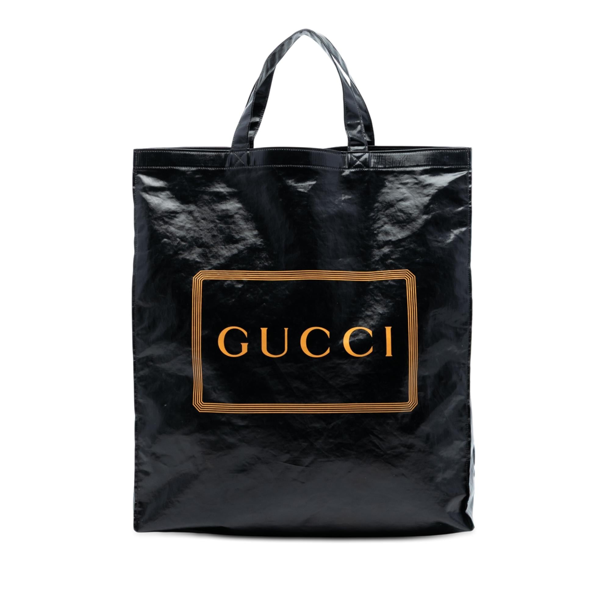 Gucci PVC Coated Canvas Logo Montecarlo Tote