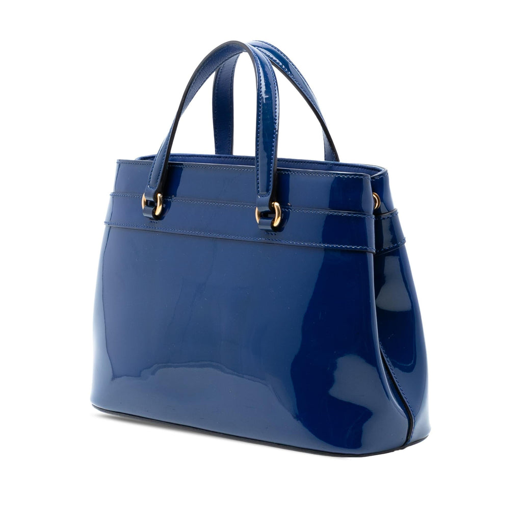 Gucci Patent Bright Bit Satchel