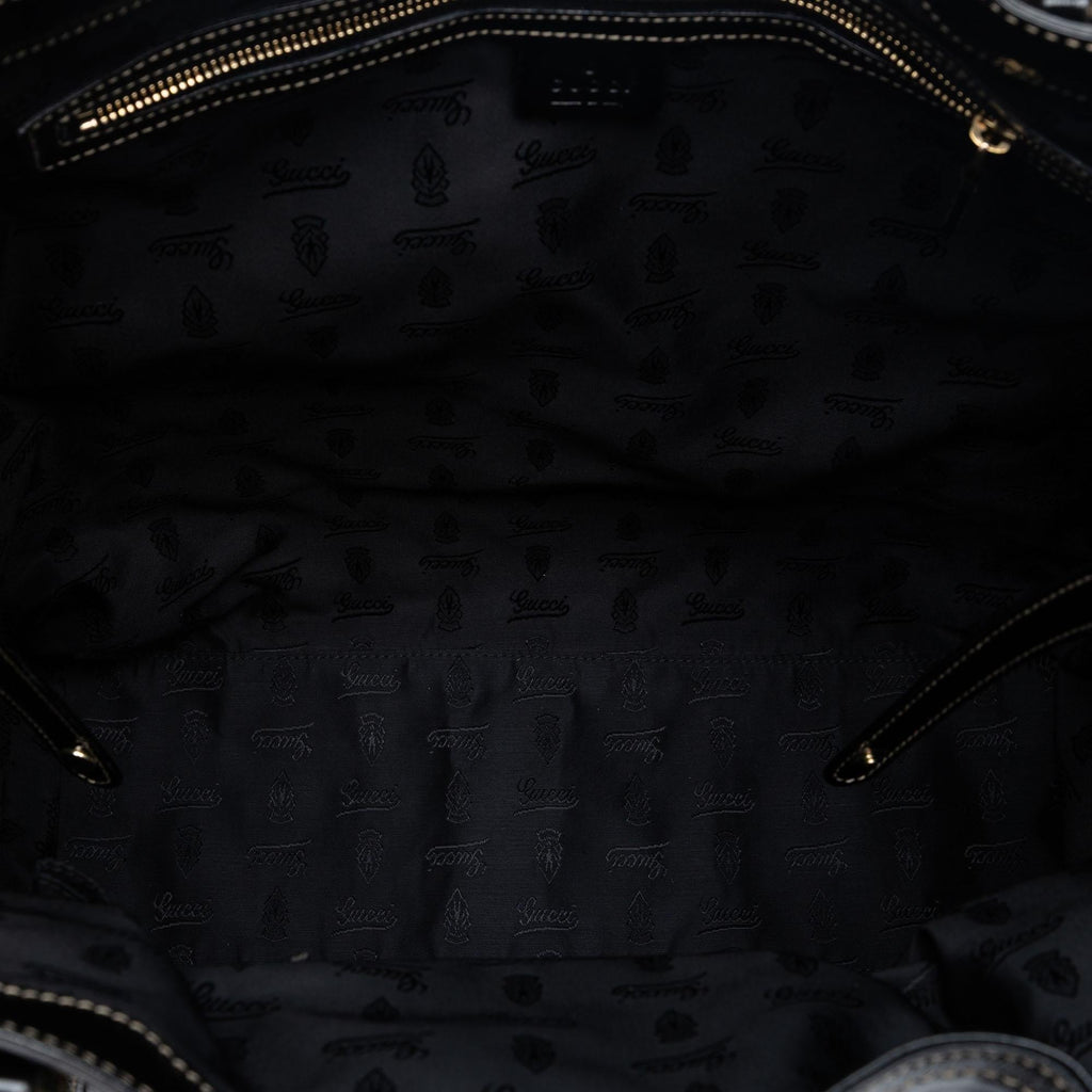 Gucci Patent Dialux Britt Web Tote