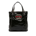 Gucci Patent Dialux Britt Web Tote
