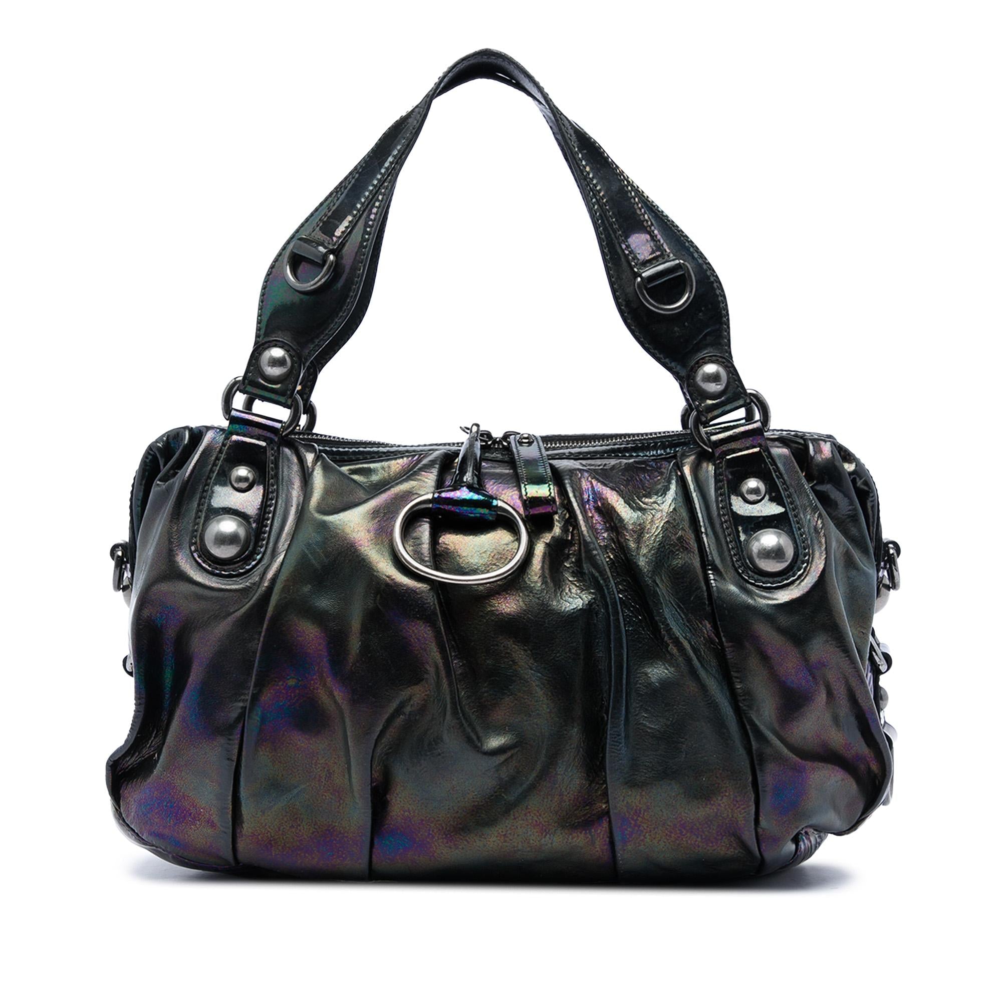 Gucci Patent Icon Bit Satchel