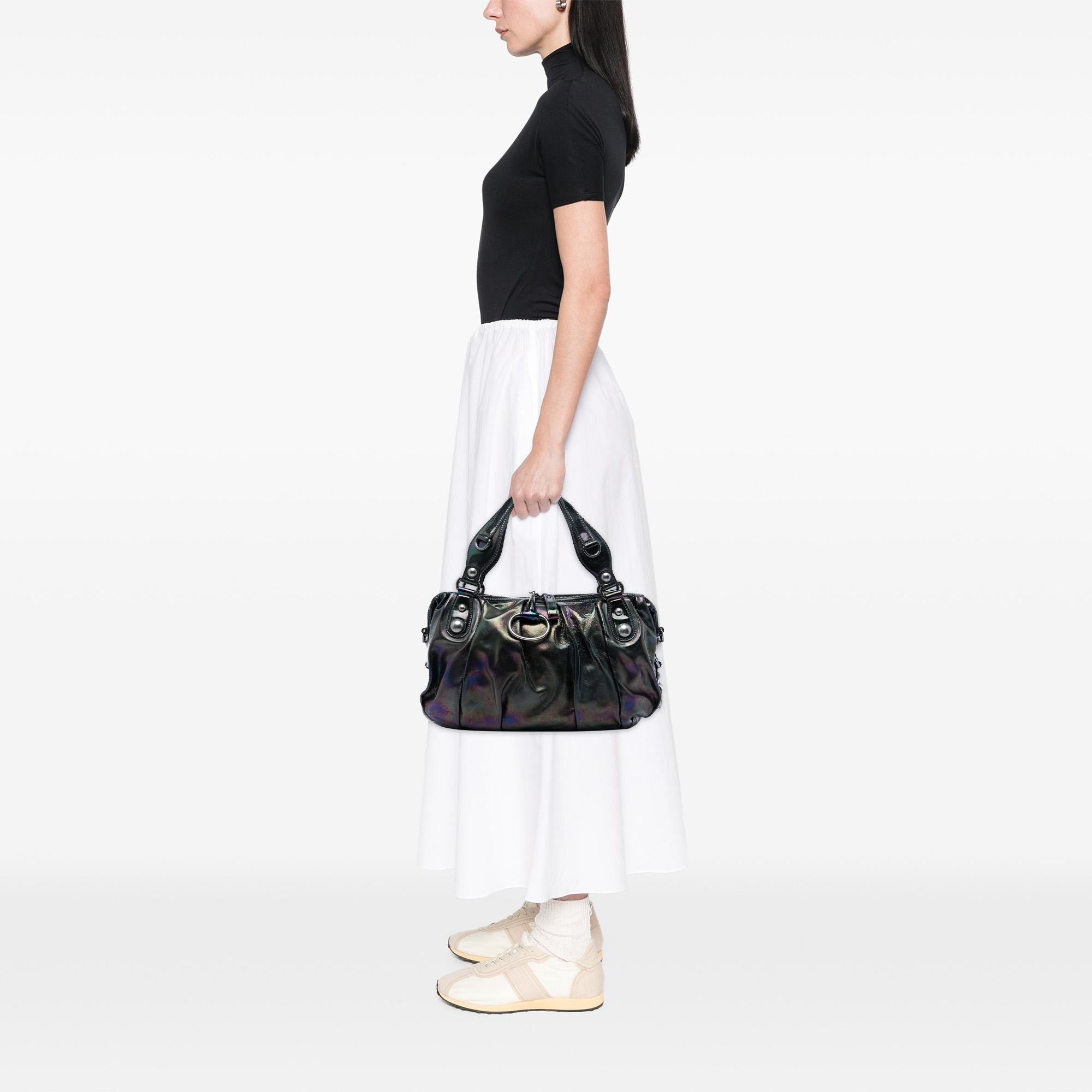 Gucci Patent Icon Bit Satchel