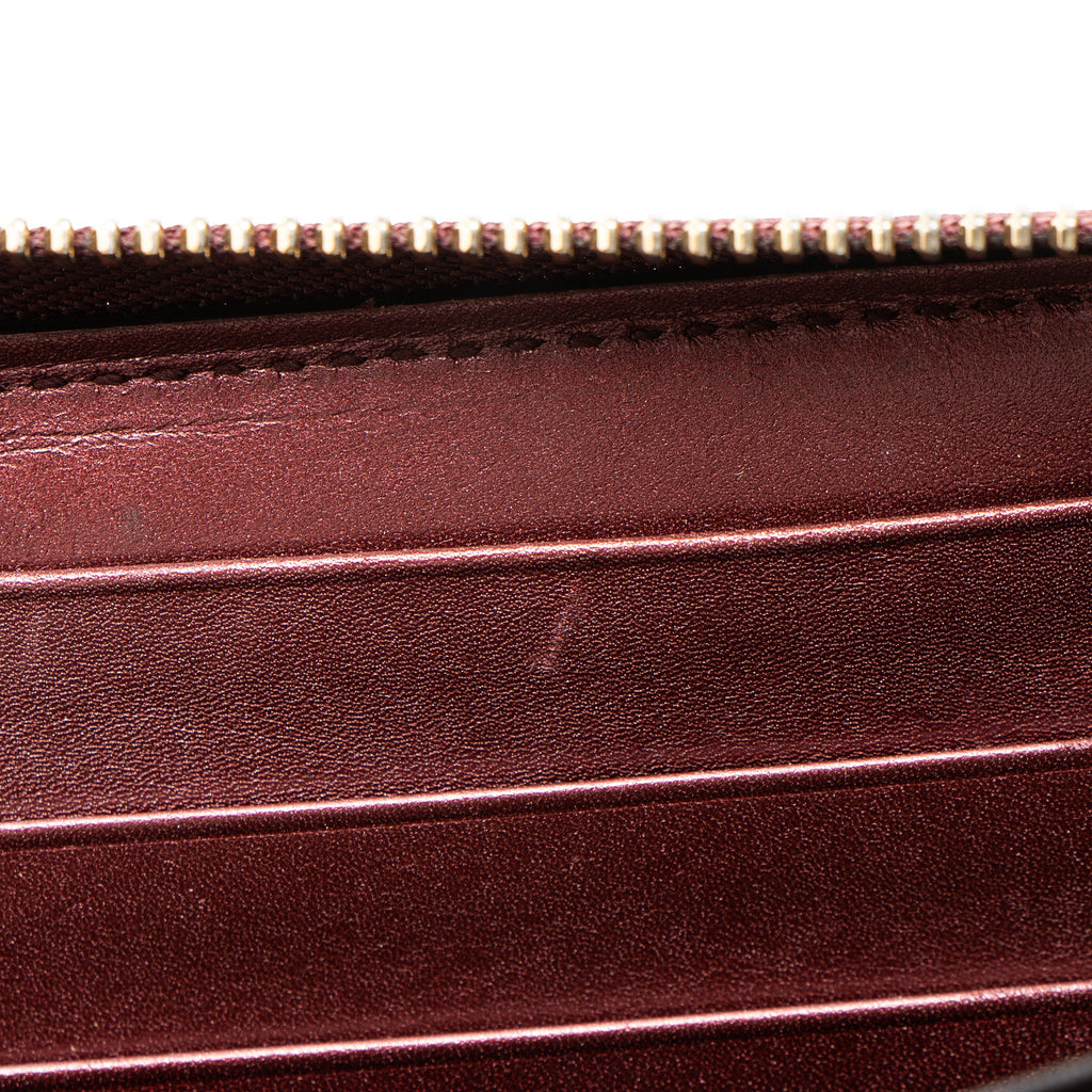 Gucci Patent Leather Guccissima Signature Zip Around Wallet
