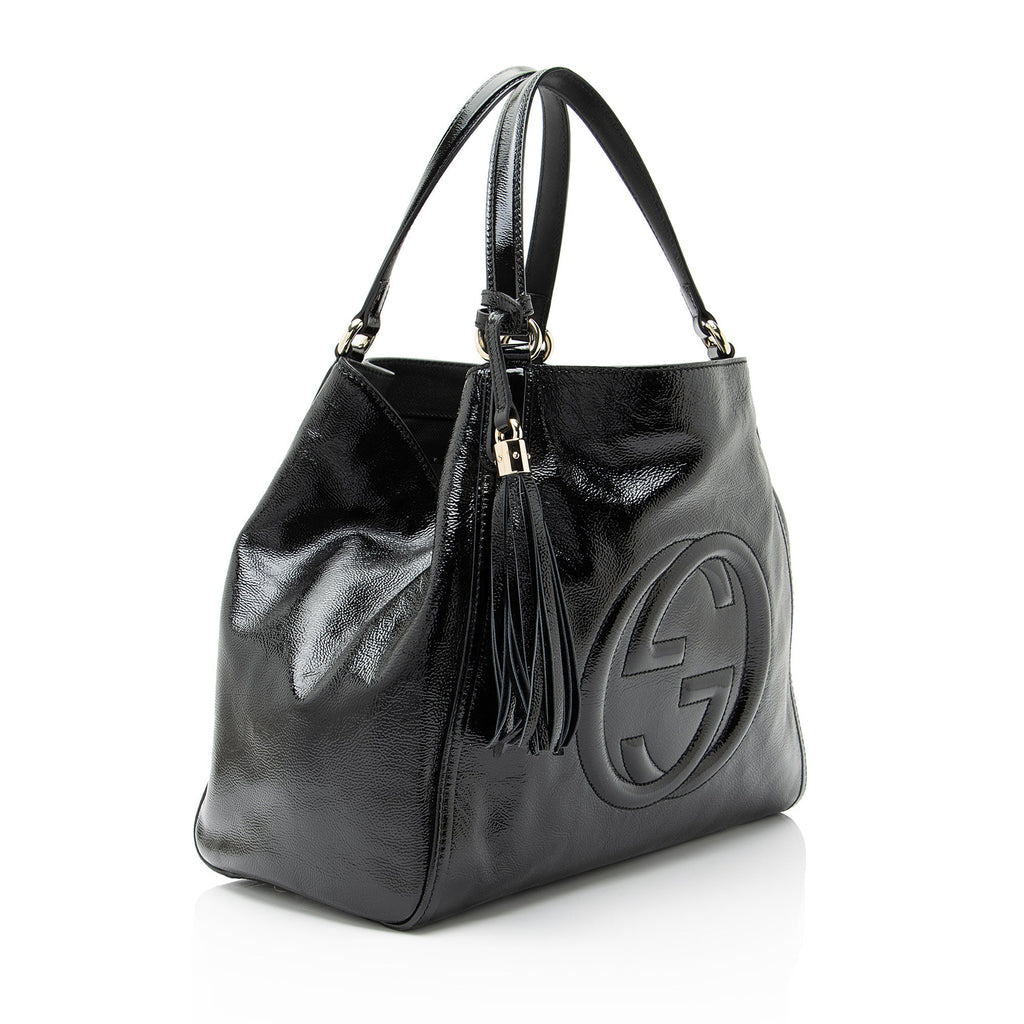 Gucci Patent Leather Soho Medium Tote