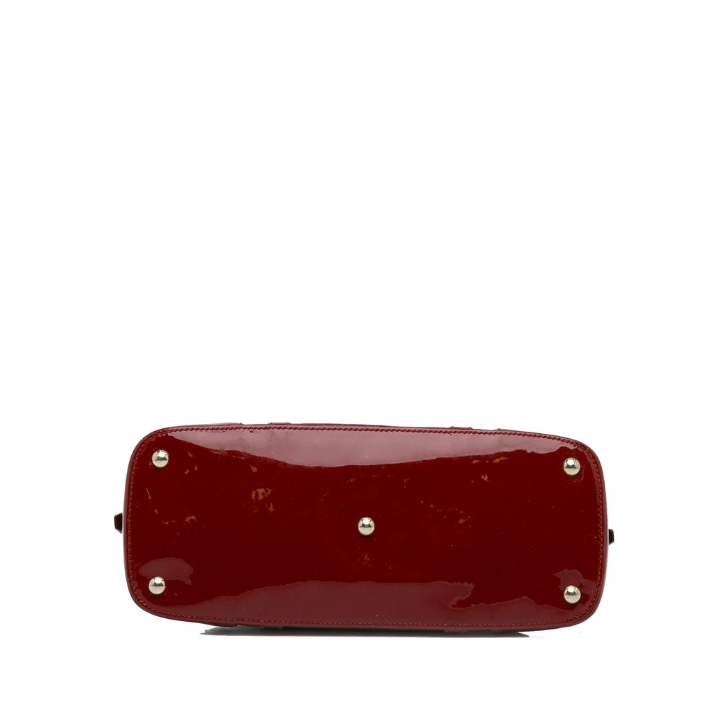 Gucci Patent Microguccissima Nice Dome Satchel (SHG-NUS8YT)