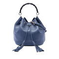 Gucci Pebbled Calfskin Miss Bamboo Tassel Bucket Bag