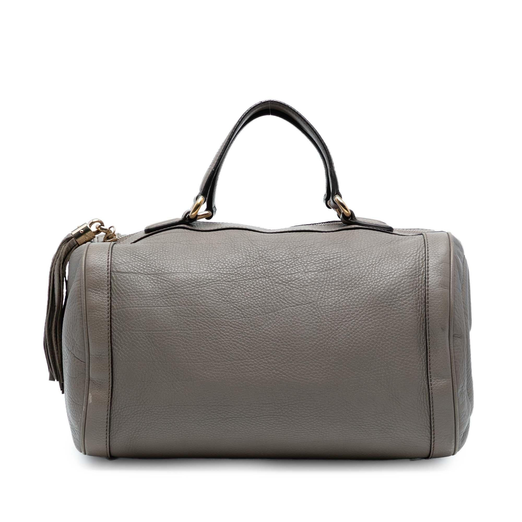Gucci Pebbled Calfskin Soho Cellarius Boston