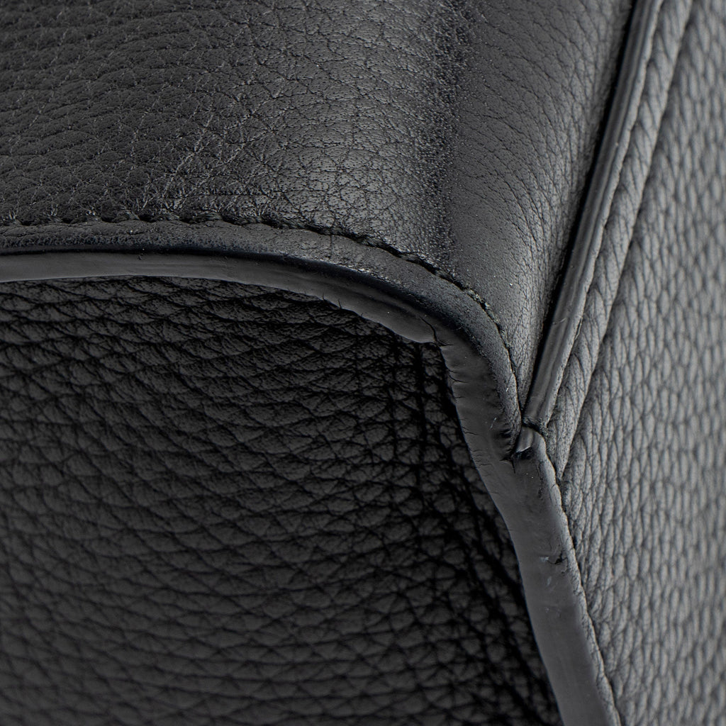 Gucci Pebbled Leather GG Marmont Top Handle
