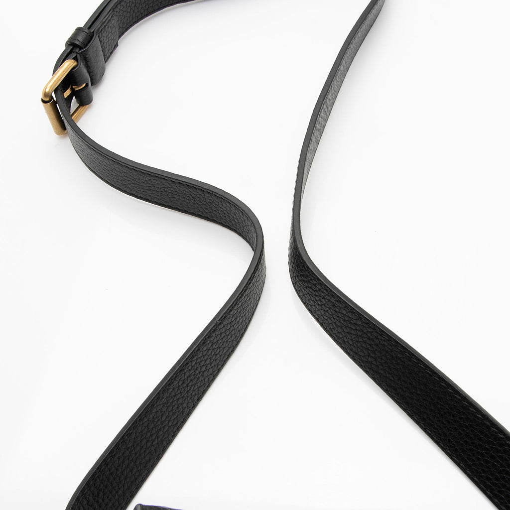 Gucci Pebbled Leather Soho Flap Belt Bag (SHF-Q9D7sL)