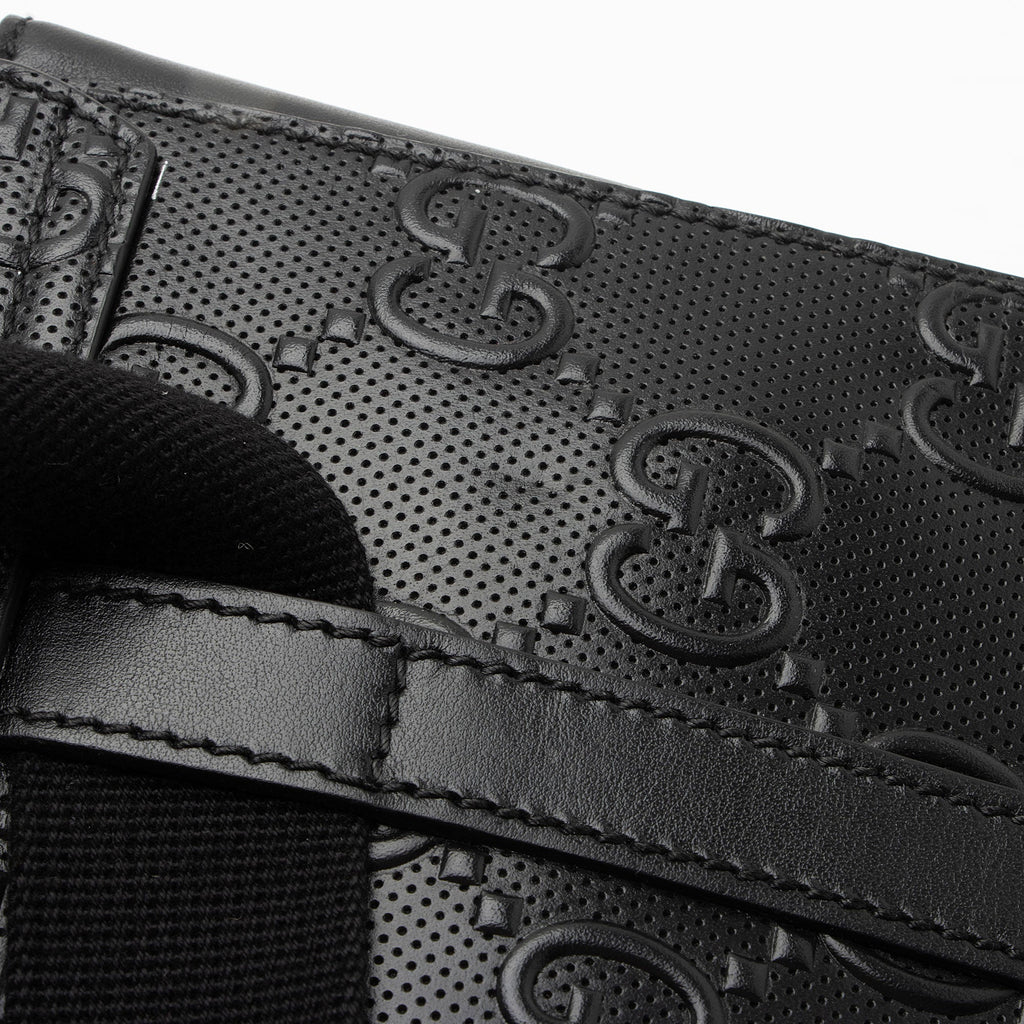 Gucci Perforated GG Embossed Double Belt Bag (SHF-rNzGhH)