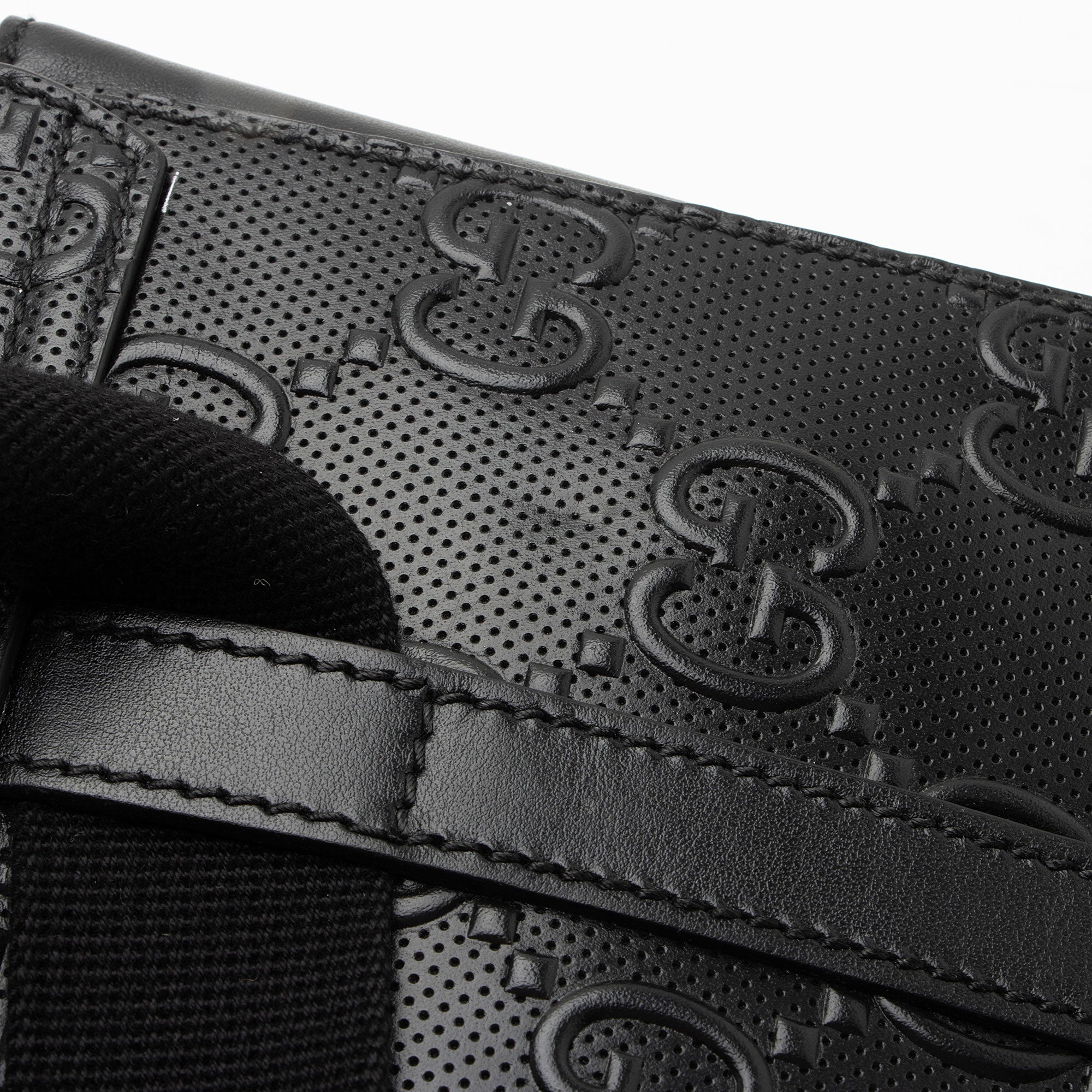 Gucci Perforated GG Embossed Double Belt Bag (SHF-rNzGhH)