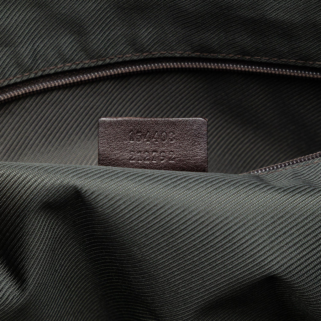 Gucci Printed Canvas Bamboo Horsebit Tote