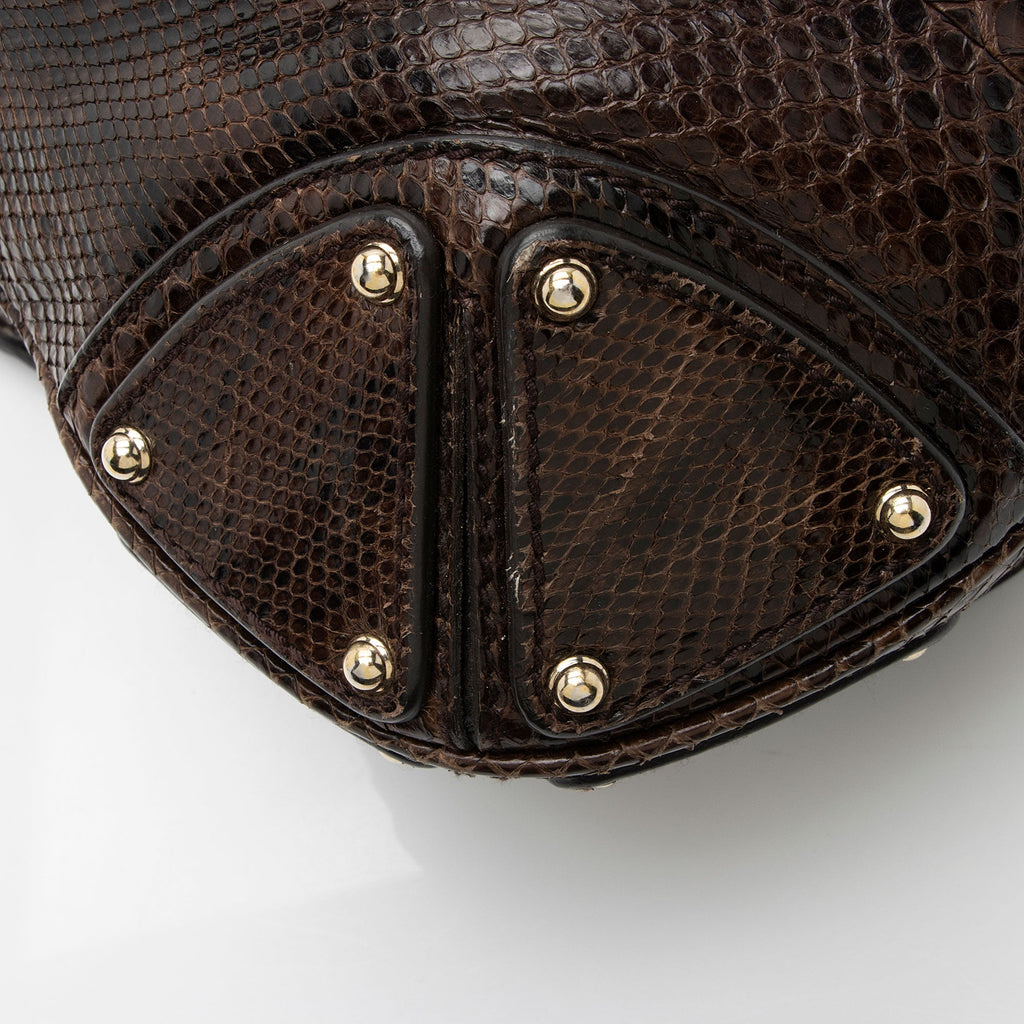 Gucci Python Medium Indy Satchel (SHF-o6MQCe)