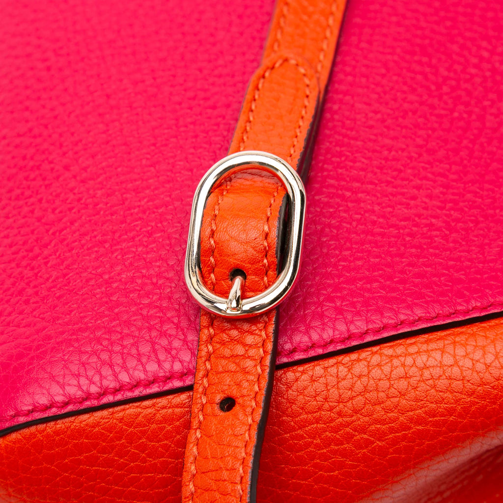 Gucci Small Bicolor Calfskin Bamboo Shopper Satchel