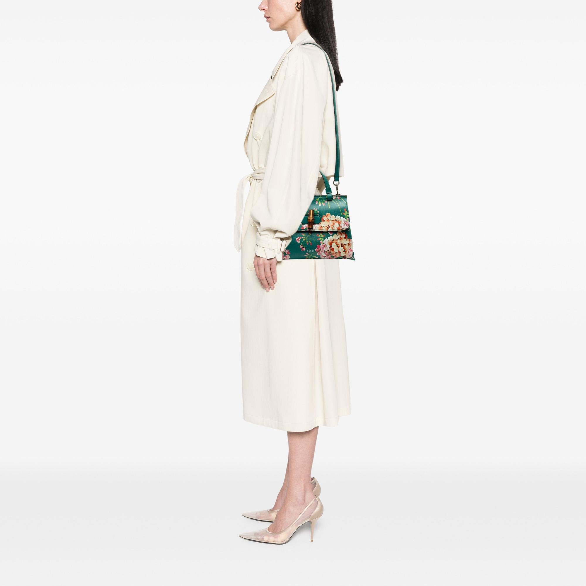 Gucci Small Calfskin Bamboo Daily Blooms Satchel