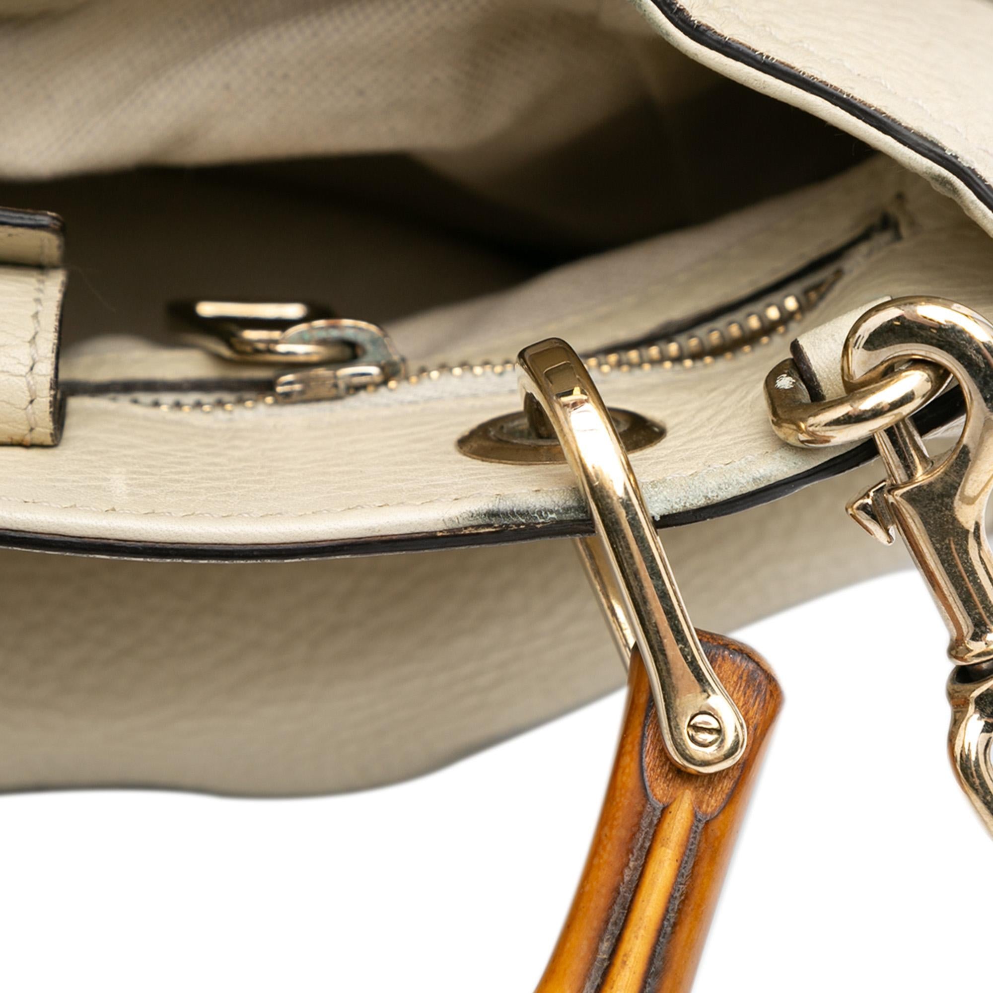Gucci Small Calfskin Bamboo Shopper Satchel