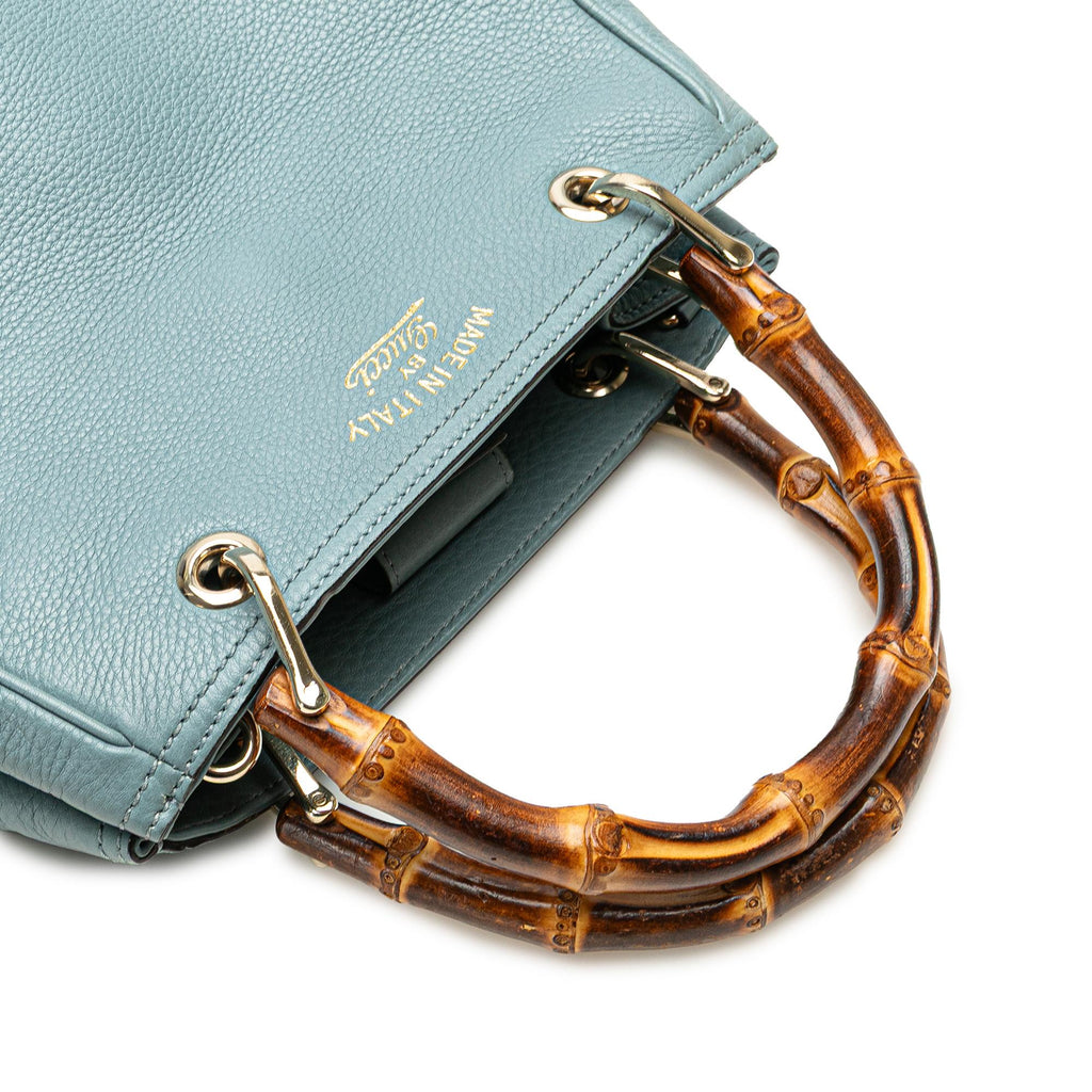 Gucci Small Calfskin Bamboo Shopper Satchel